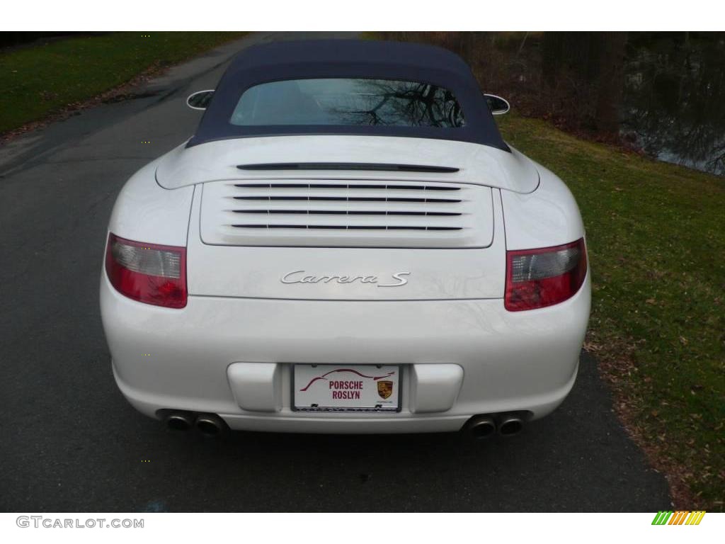 2008 911 Carrera S Cabriolet - Carrara White / Sea Blue photo #5