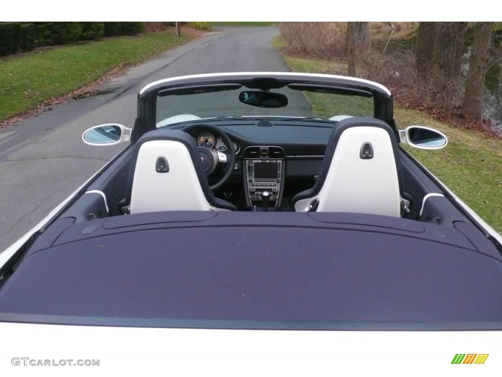 2008 911 Carrera S Cabriolet - Carrara White / Sea Blue photo #10