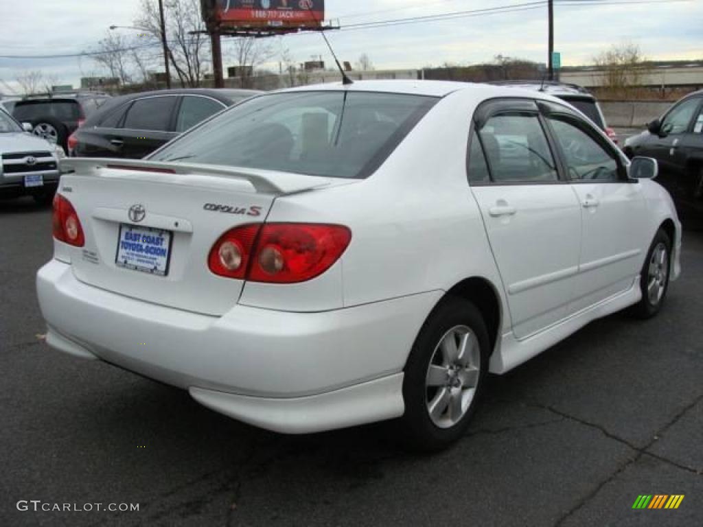 2007 Corolla S - Super White / Dark Charcoal photo #3