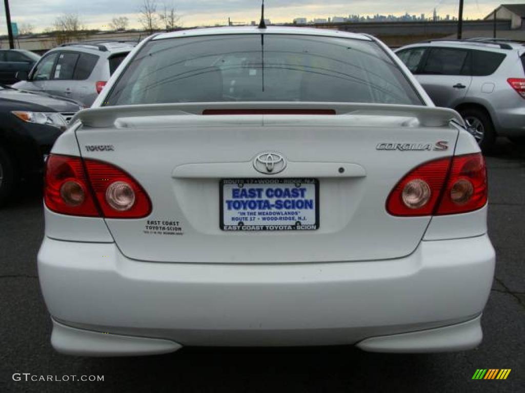 2007 Corolla S - Super White / Dark Charcoal photo #4