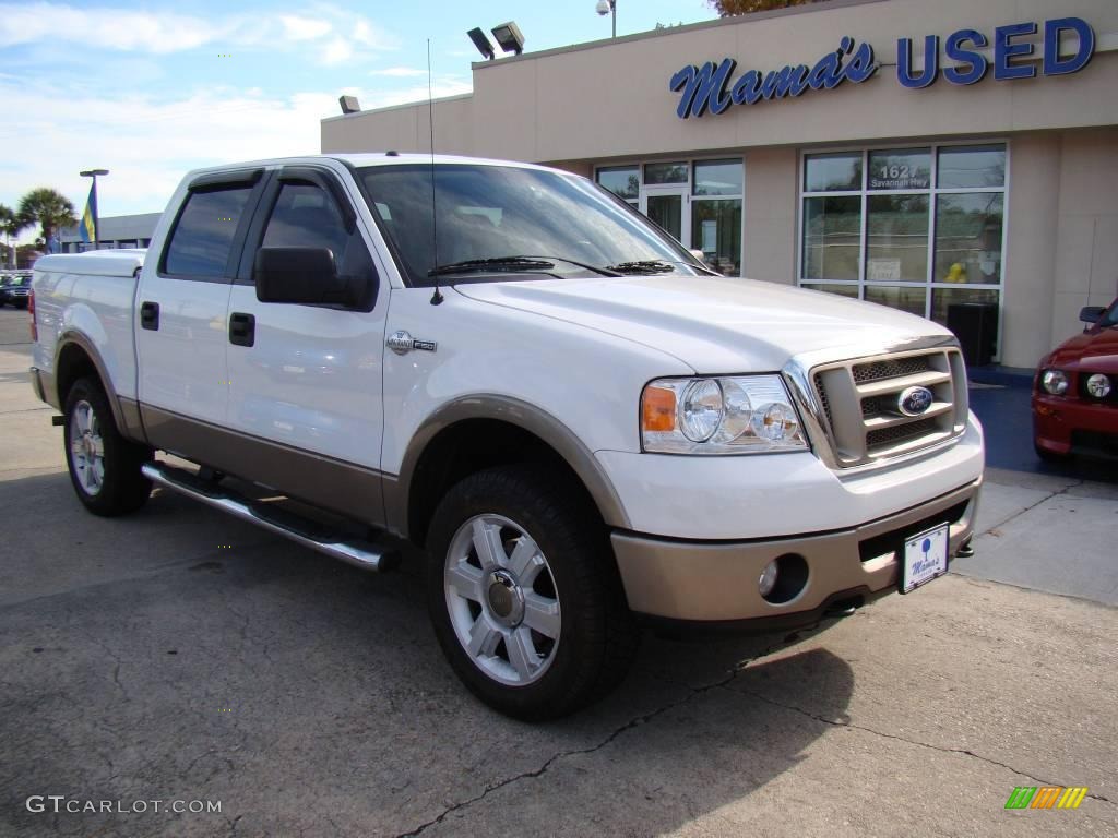 2006 F150 King Ranch SuperCrew 4x4 - Oxford White / Castano Brown Leather photo #2