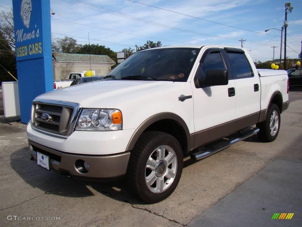 2006 F150 King Ranch SuperCrew 4x4 - Oxford White / Castano Brown Leather photo #4