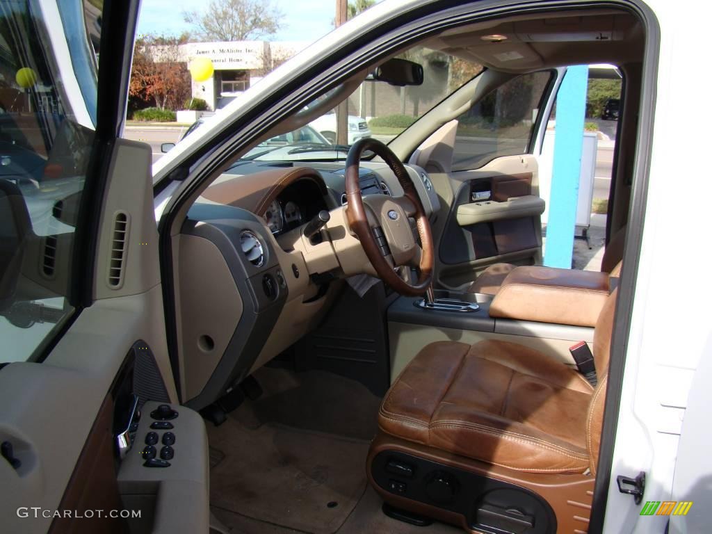 2006 F150 King Ranch SuperCrew 4x4 - Oxford White / Castano Brown Leather photo #11