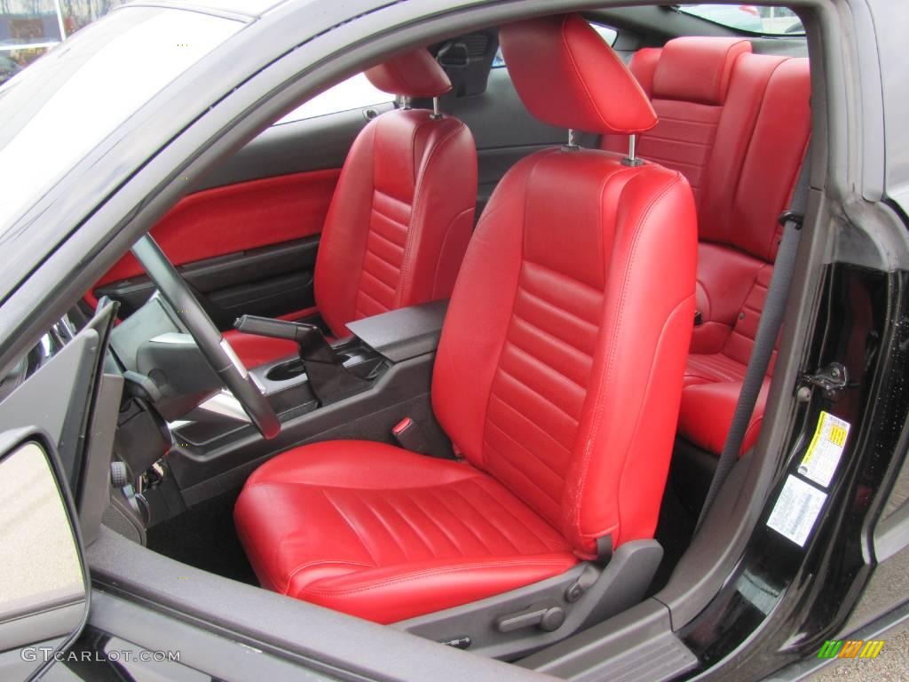 2007 Mustang GT Premium Coupe - Black / Black/Red photo #8