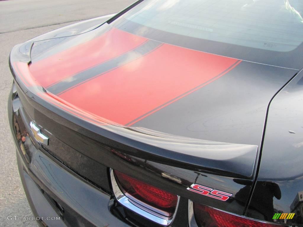 2010 Camaro SS/RS Coupe - Black / Black/Inferno Orange photo #8