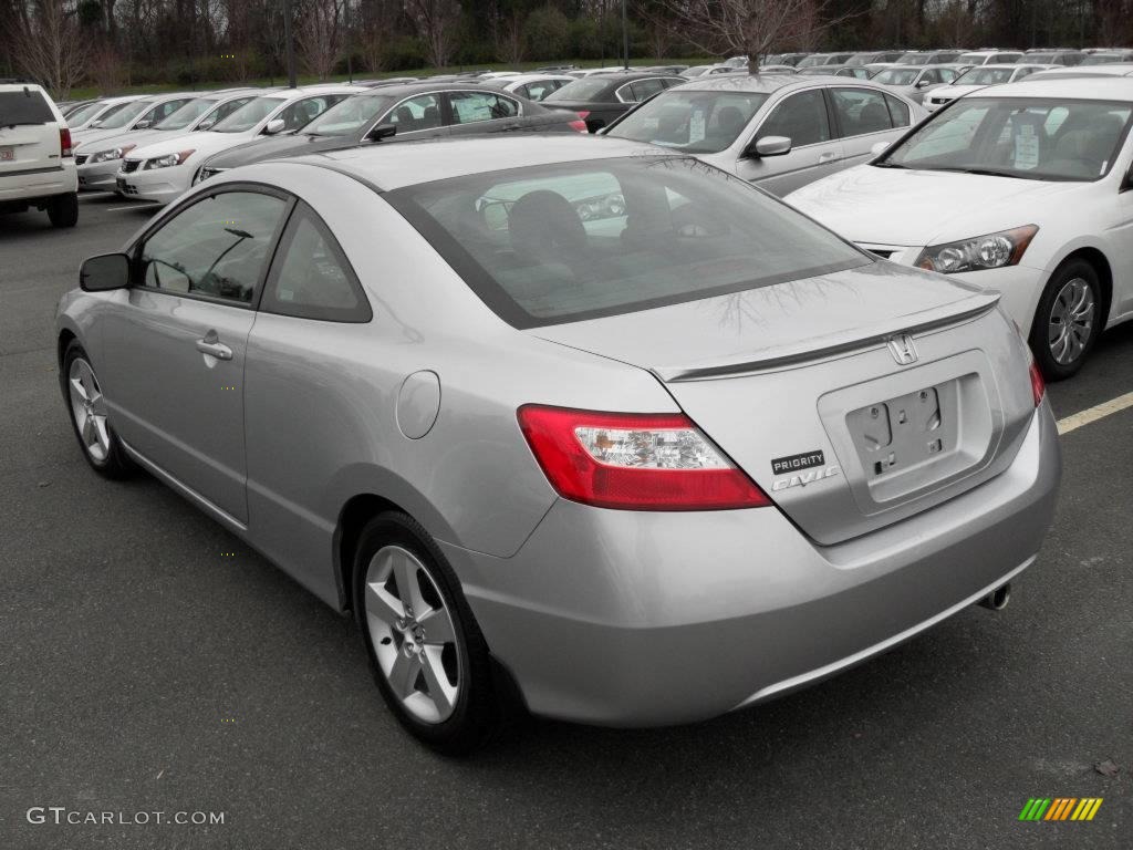 2007 Civic EX Coupe - Alabaster Silver Metallic / Black photo #2