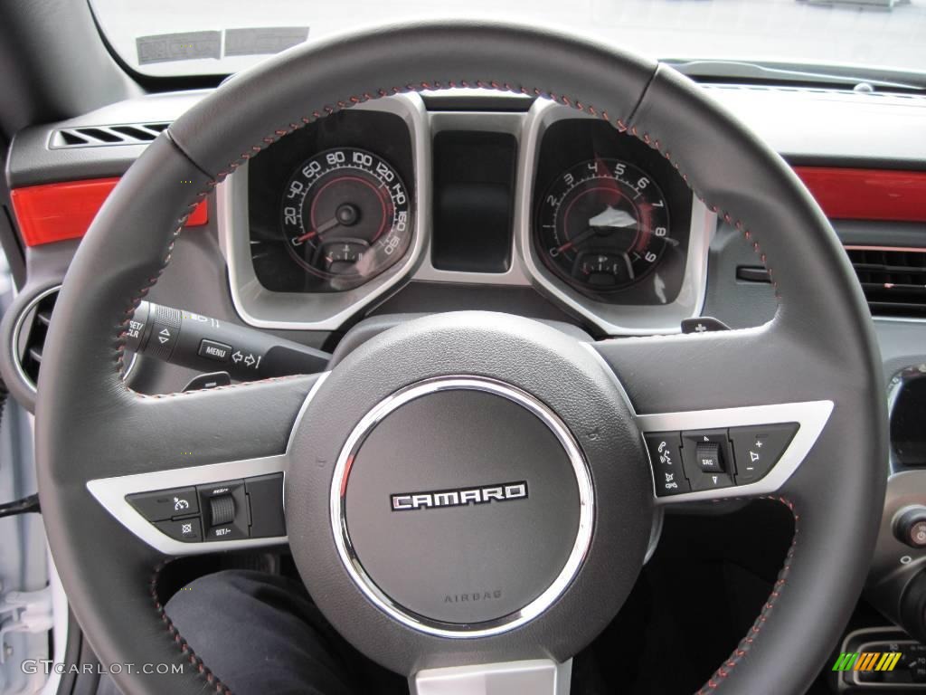 2010 Camaro SS/RS Coupe - Summit White / Black/Inferno Orange photo #18