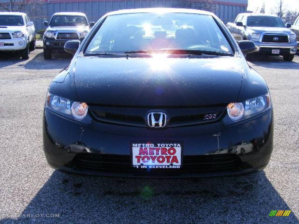 2007 Civic Si Sedan - Nighthawk Black Pearl / Black photo #8