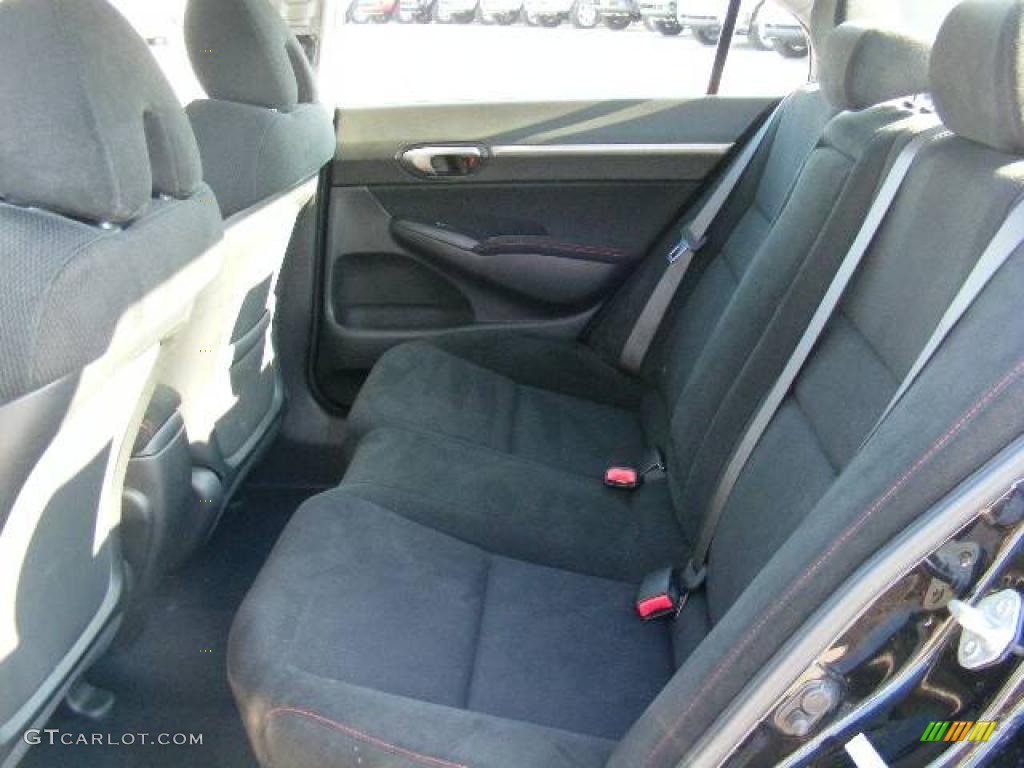 2007 Civic Si Sedan - Nighthawk Black Pearl / Black photo #11