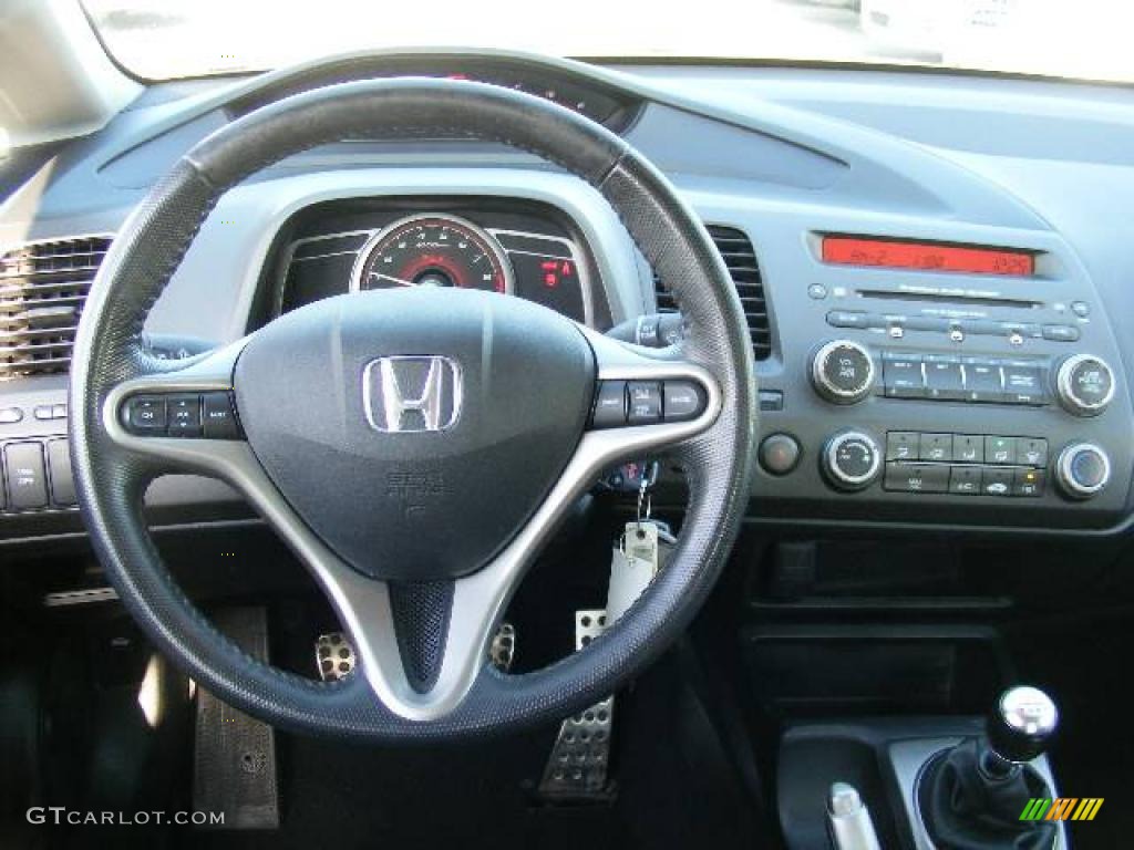2007 Civic Si Sedan - Nighthawk Black Pearl / Black photo #14