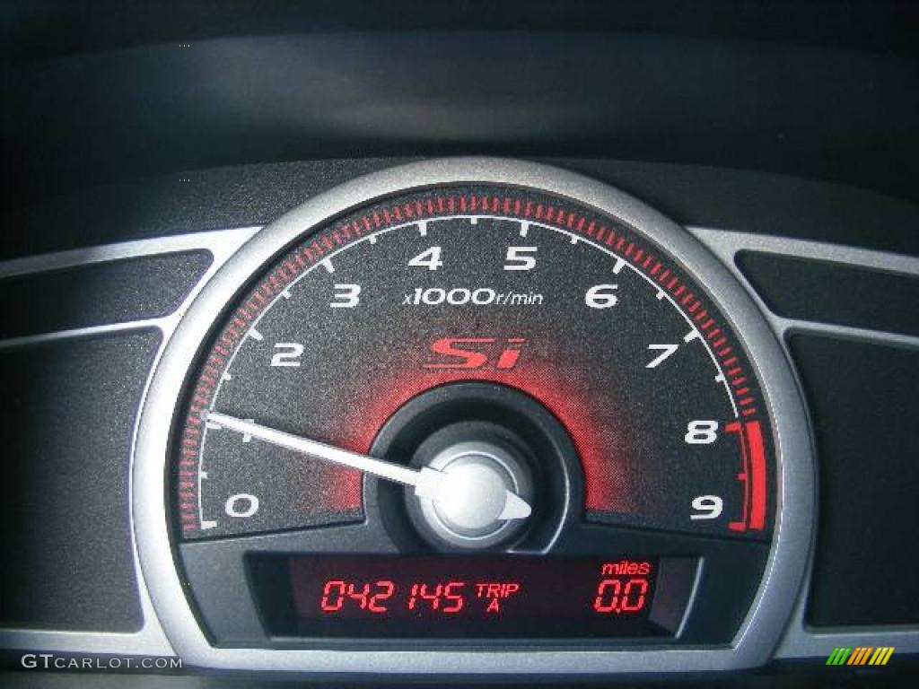 2007 Civic Si Sedan - Nighthawk Black Pearl / Black photo #17