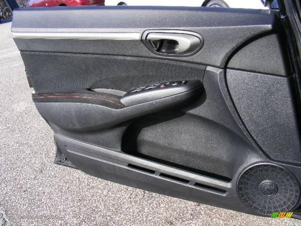 2007 Civic Si Sedan - Nighthawk Black Pearl / Black photo #23