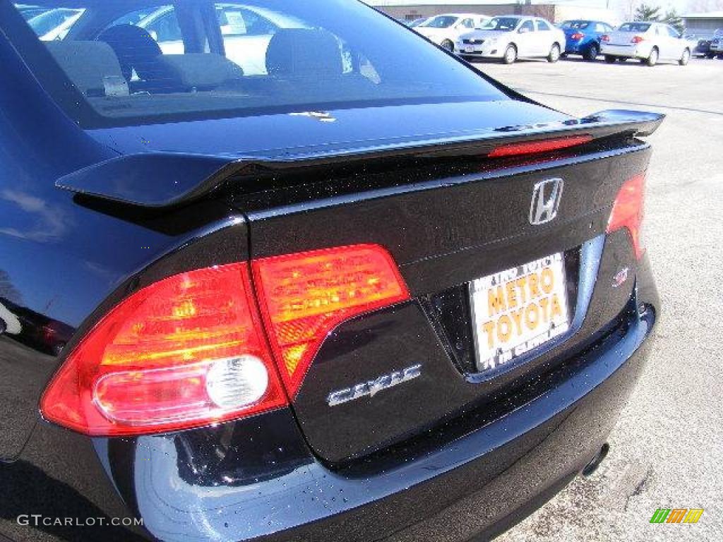 2007 Civic Si Sedan - Nighthawk Black Pearl / Black photo #25