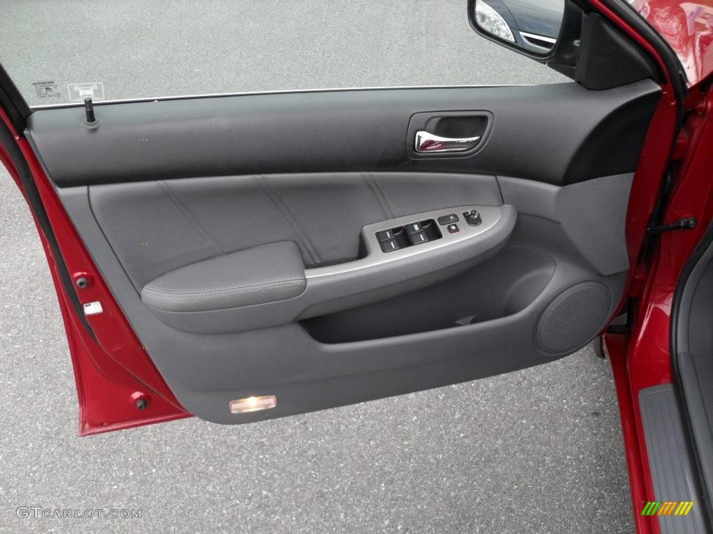 2007 Accord EX-L V6 Sedan - Moroccan Red Pearl / Gray photo #6