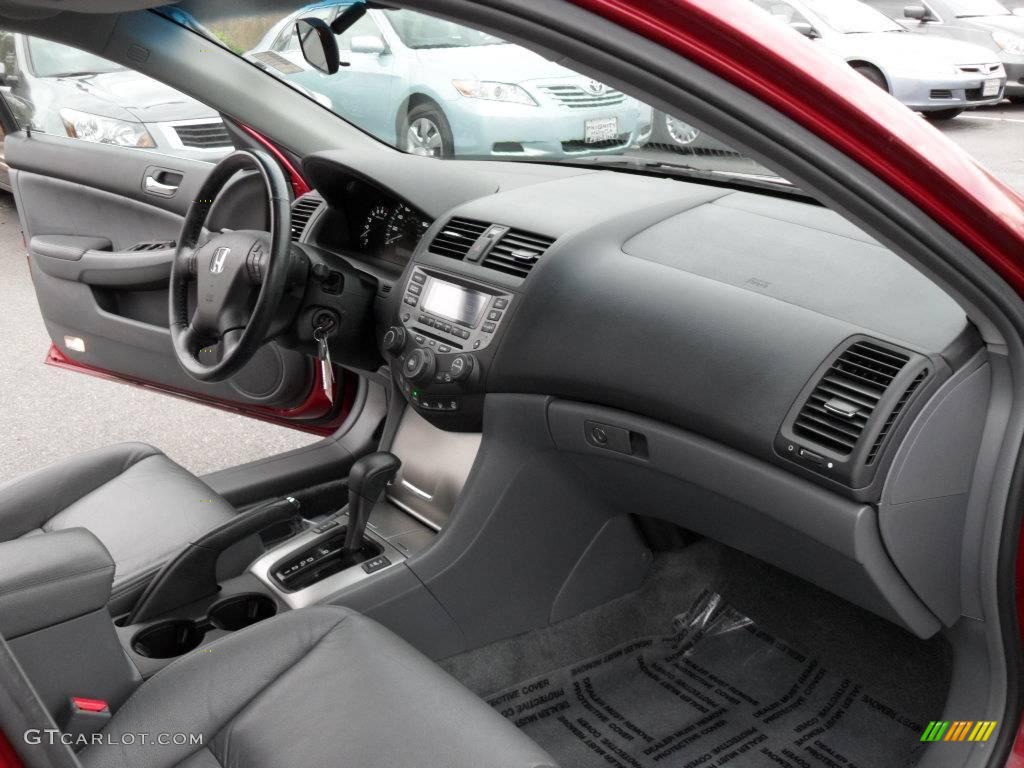 2007 Accord EX-L V6 Sedan - Moroccan Red Pearl / Gray photo #14