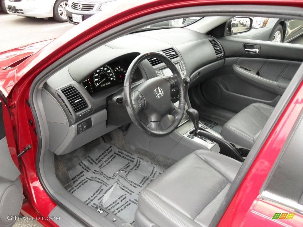 2007 Accord EX-L V6 Sedan - Moroccan Red Pearl / Gray photo #25