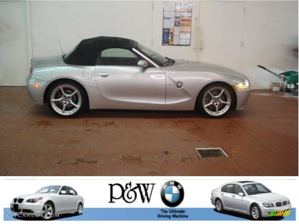 2006 Z4 3.0si Roadster - Titanium Silver Metallic / Black photo #1