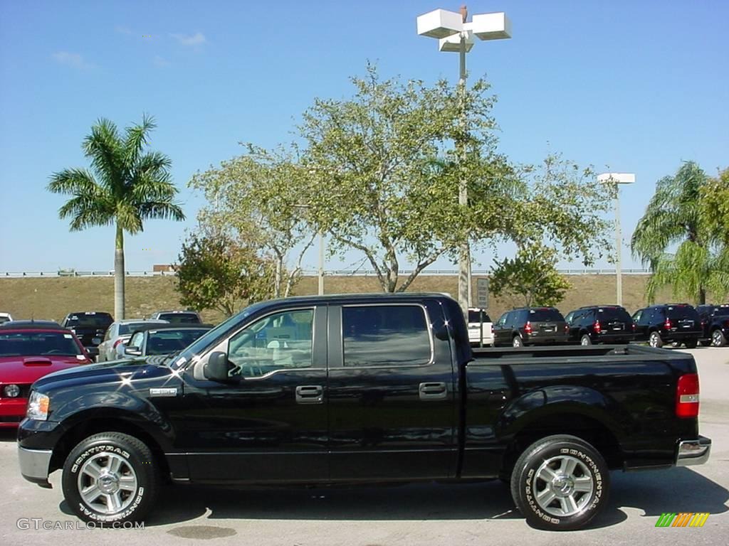 2006 F150 XLT SuperCrew - Black / Medium/Dark Flint photo #7