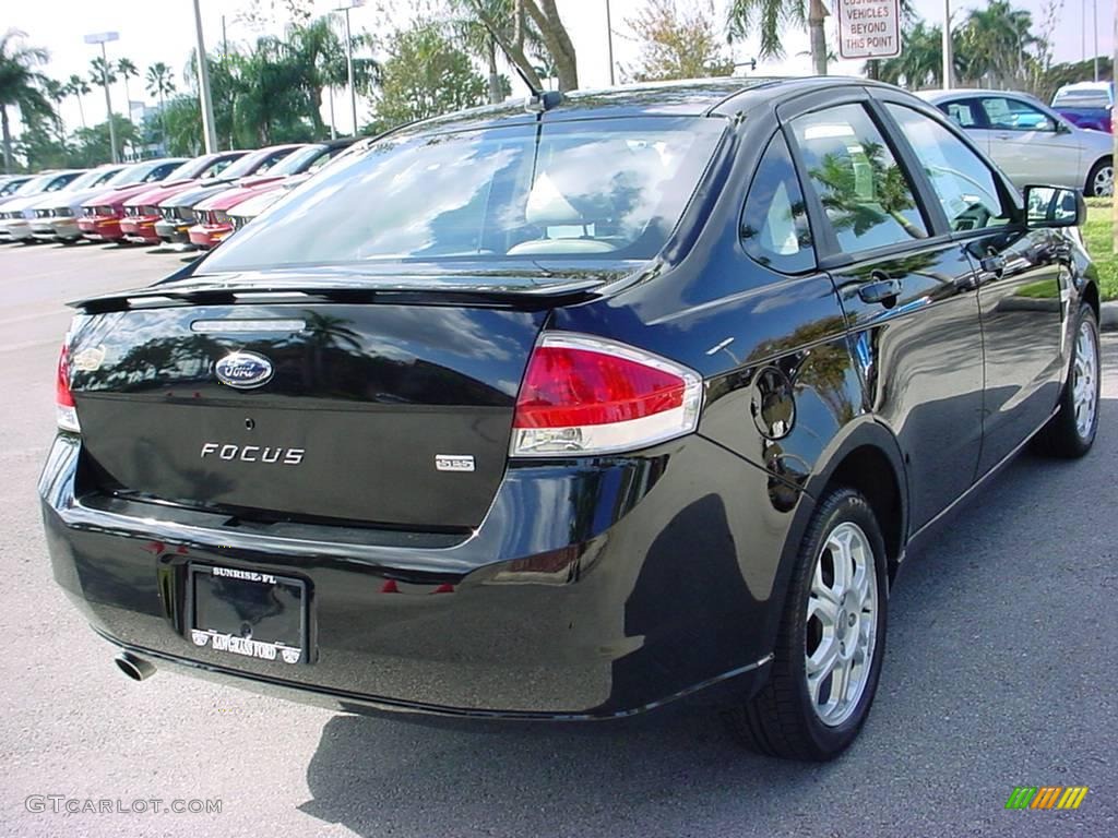 2008 Focus SES Sedan - Black / Medium Stone photo #3