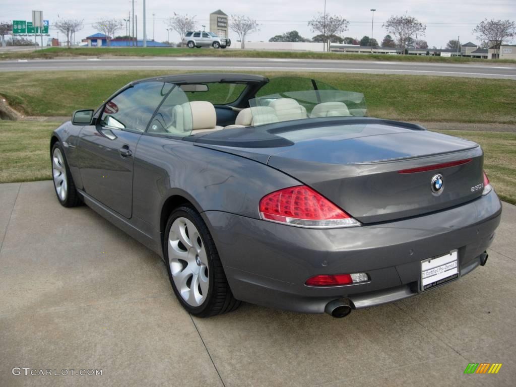 2007 6 Series 650i Convertible - Stratus Grey Metallic / Cream Beige photo #9