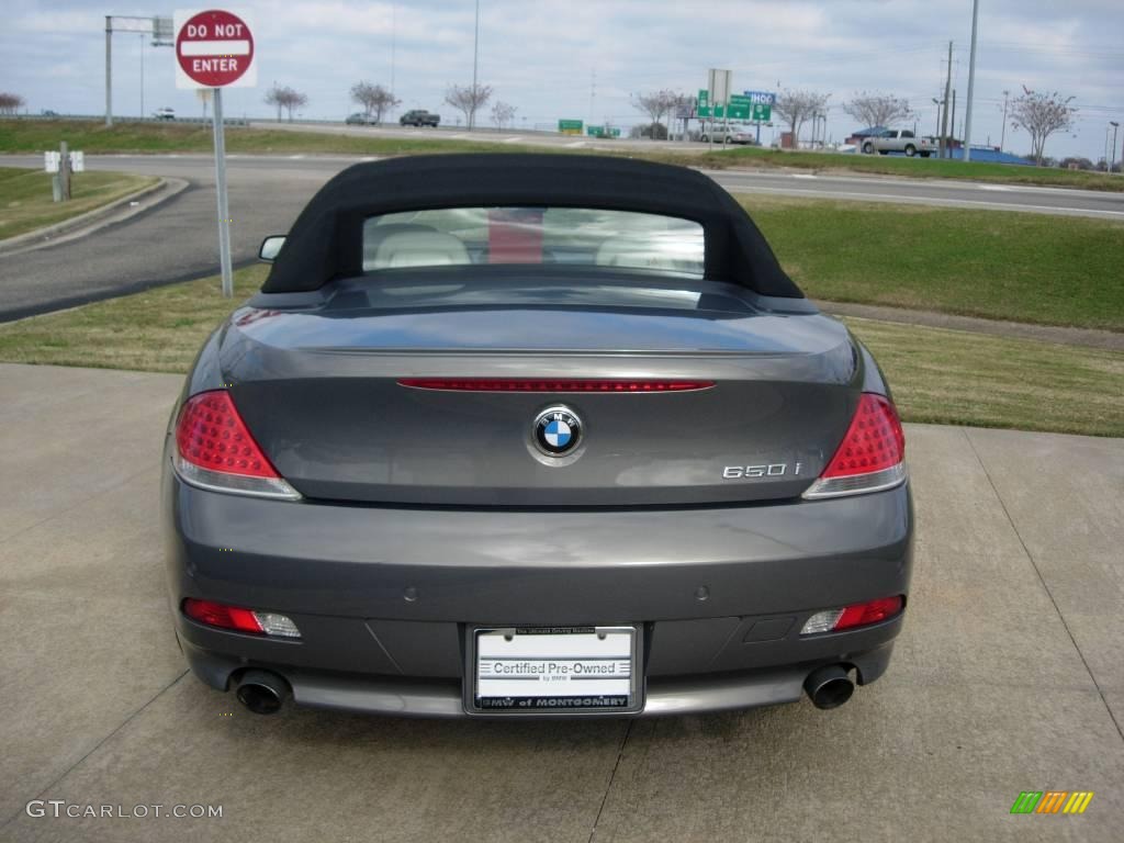 2007 6 Series 650i Convertible - Stratus Grey Metallic / Cream Beige photo #15
