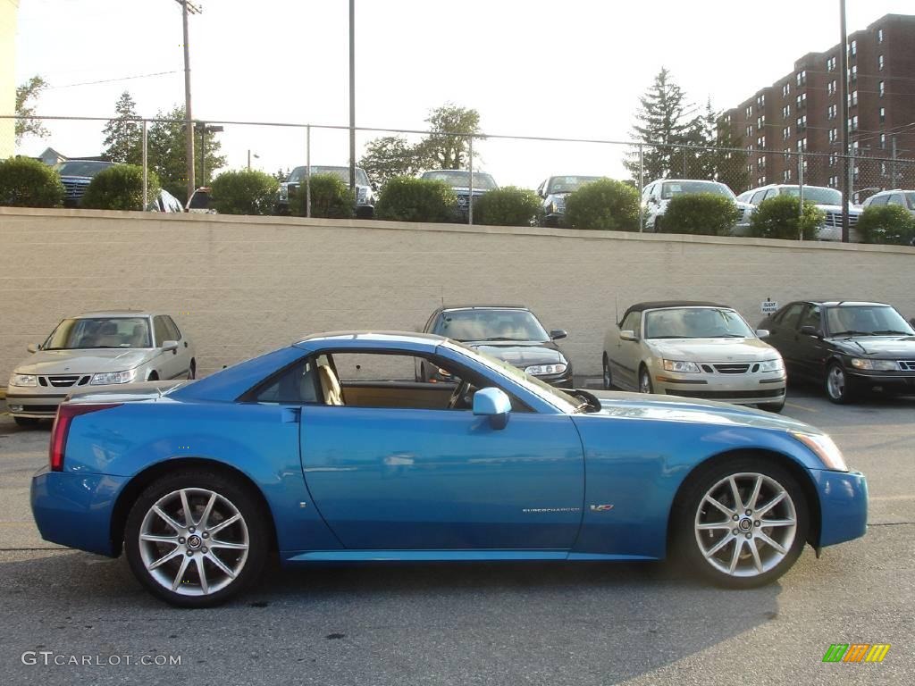 2008 XLR -V Series Roadster - Elektra Blue Tintcoat / Cashmere/Ebony photo #5