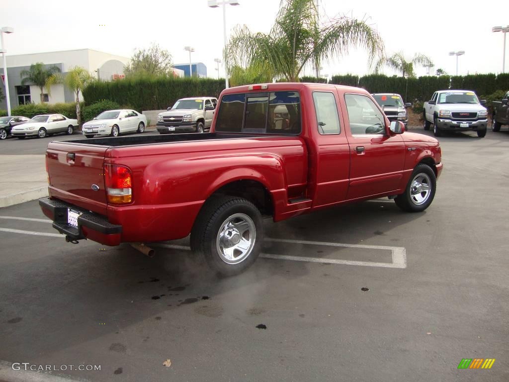 1997 Ranger Splash Extended Cab - Toreador Red Metallic / Medium Graphite photo #5