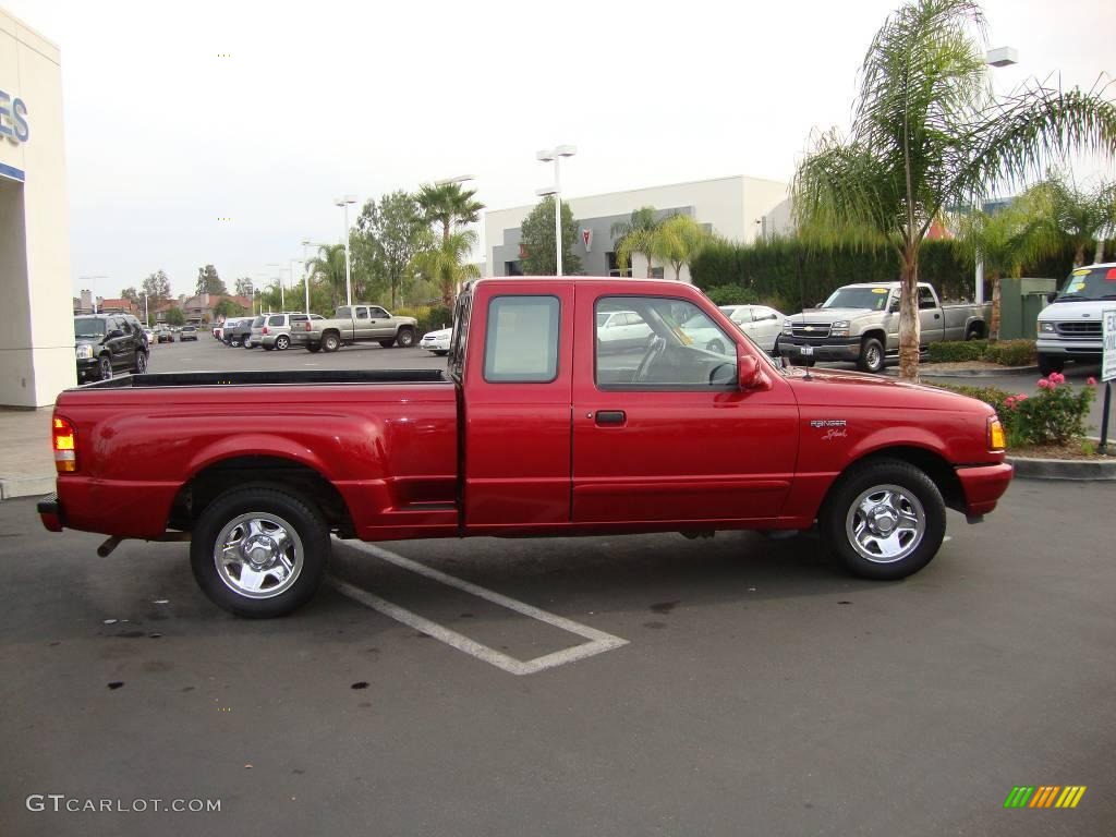 1997 Ranger Splash Extended Cab - Toreador Red Metallic / Medium Graphite photo #6