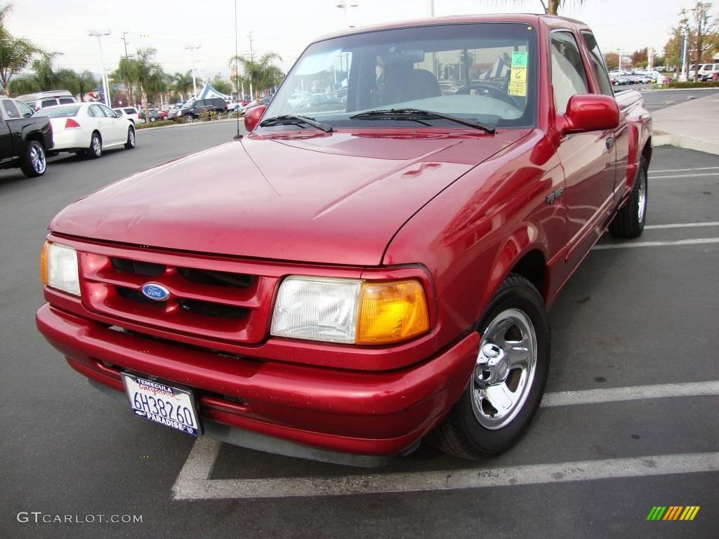 1997 Ranger Splash Extended Cab - Toreador Red Metallic / Medium Graphite photo #7