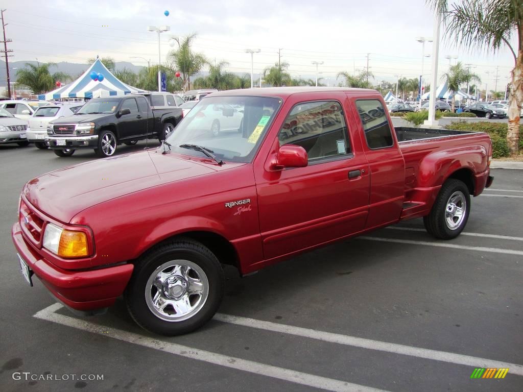 1997 Ranger Splash Extended Cab - Toreador Red Metallic / Medium Graphite photo #8