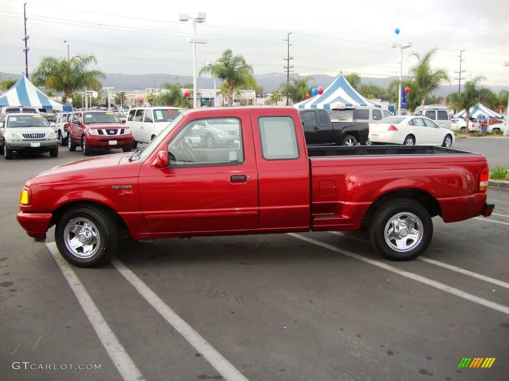 1997 Ranger Splash Extended Cab - Toreador Red Metallic / Medium Graphite photo #9