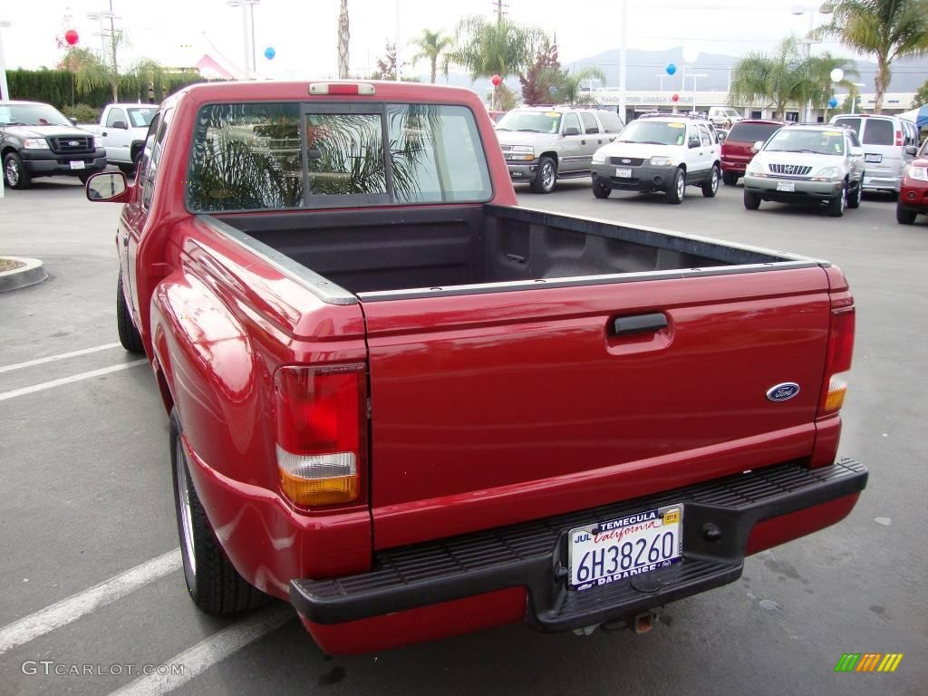 1997 Ranger Splash Extended Cab - Toreador Red Metallic / Medium Graphite photo #11