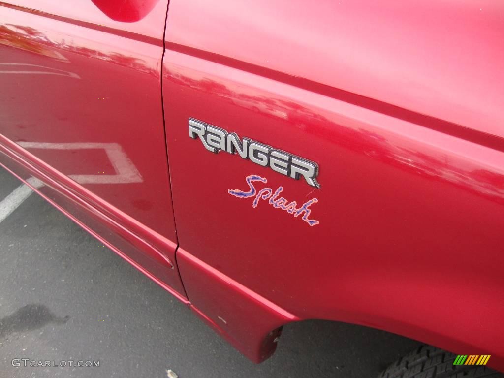 1997 Ranger Splash Extended Cab - Toreador Red Metallic / Medium Graphite photo #27