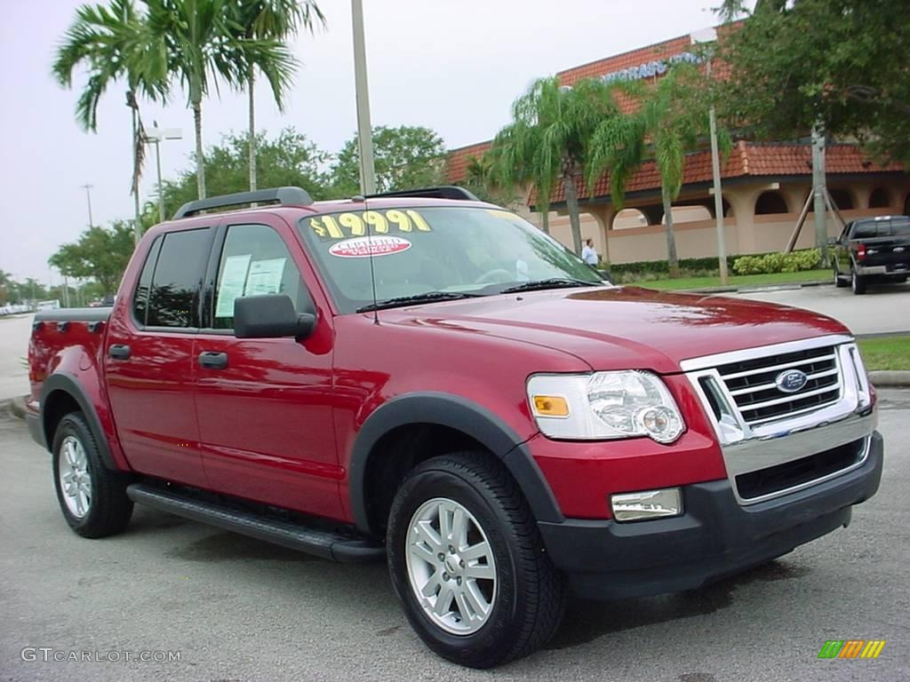 2007 Explorer Sport Trac XLT - Red Fire / Light Stone photo #1