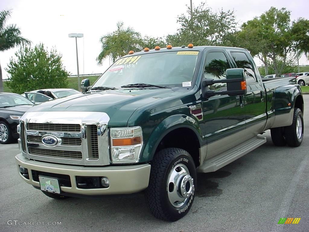 Forest Green Metallic 2008 Ford F350 Super Duty King Ranch Crew Cab 4x4 Dually Exterior Photo #22856848