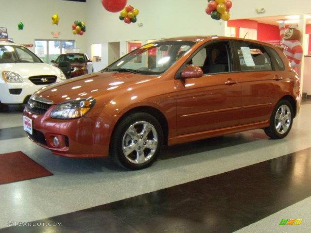 2009 Copperhead Orange Metallic Kia Spectra 5 SX Wagon 22837470 Car Color