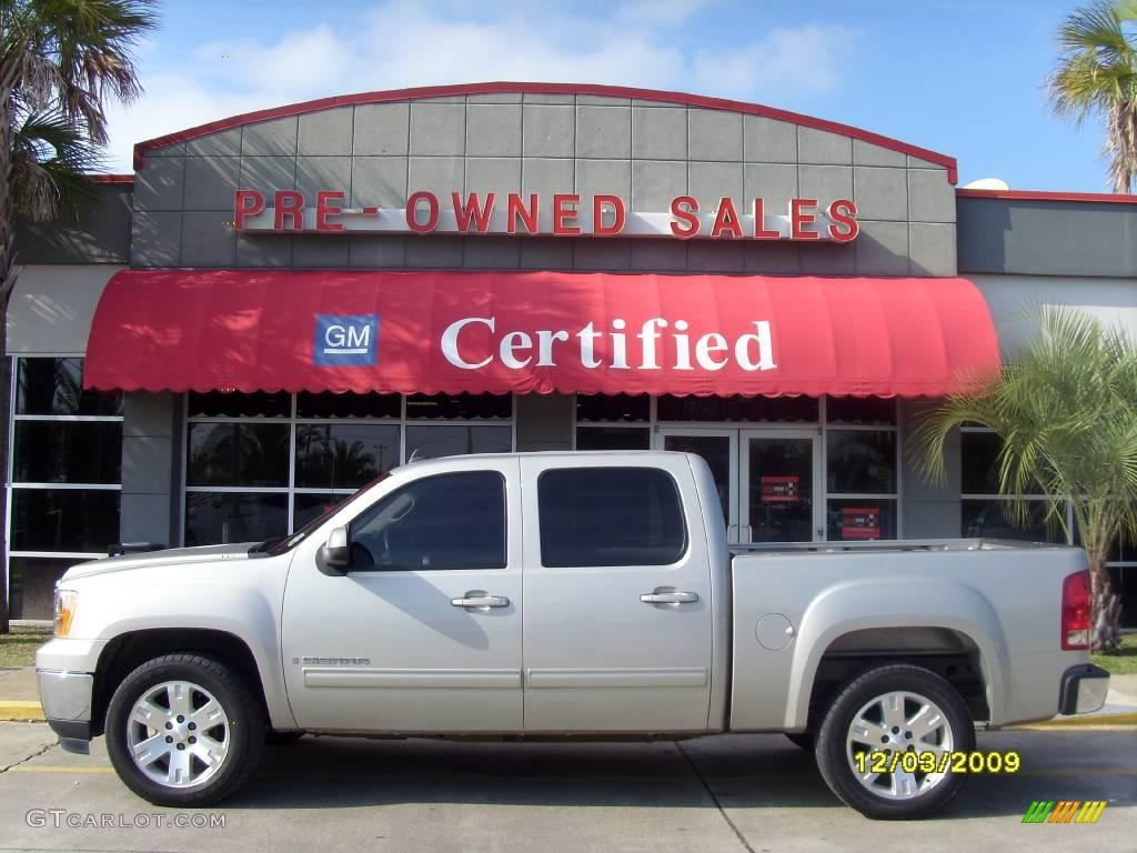 2008 Sierra 1500 SLE Crew Cab - Silver Birch Metallic / Dark Titanium photo #1