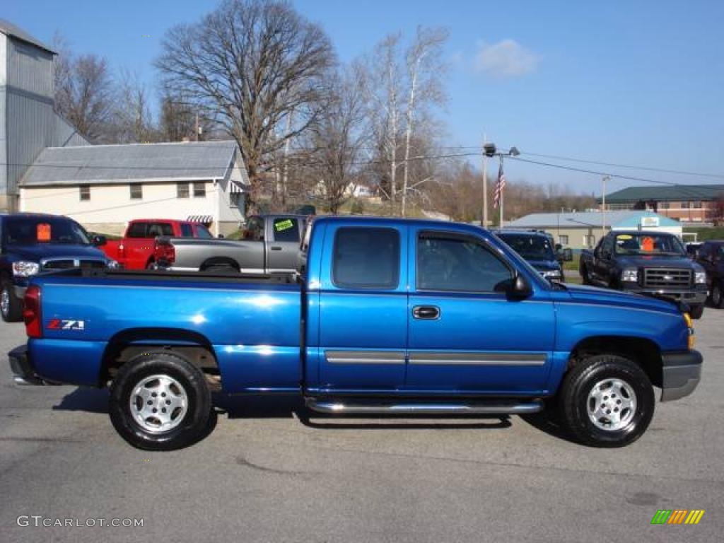 2003 Silverado 1500 LS Extended Cab 4x4 - Arrival Blue Metallic / Dark Charcoal photo #3