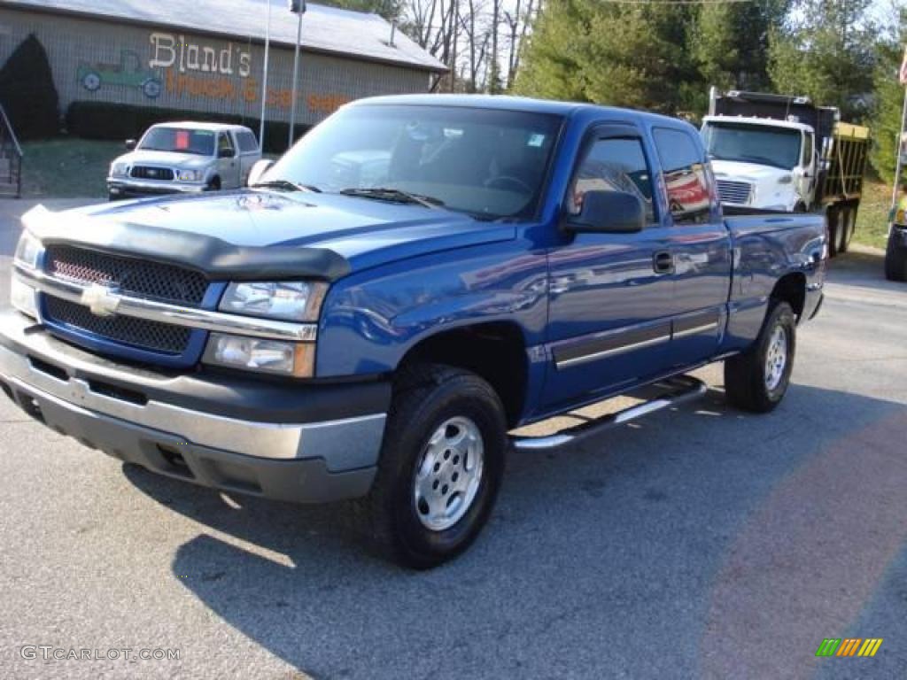 2003 Silverado 1500 LS Extended Cab 4x4 - Arrival Blue Metallic / Dark Charcoal photo #6