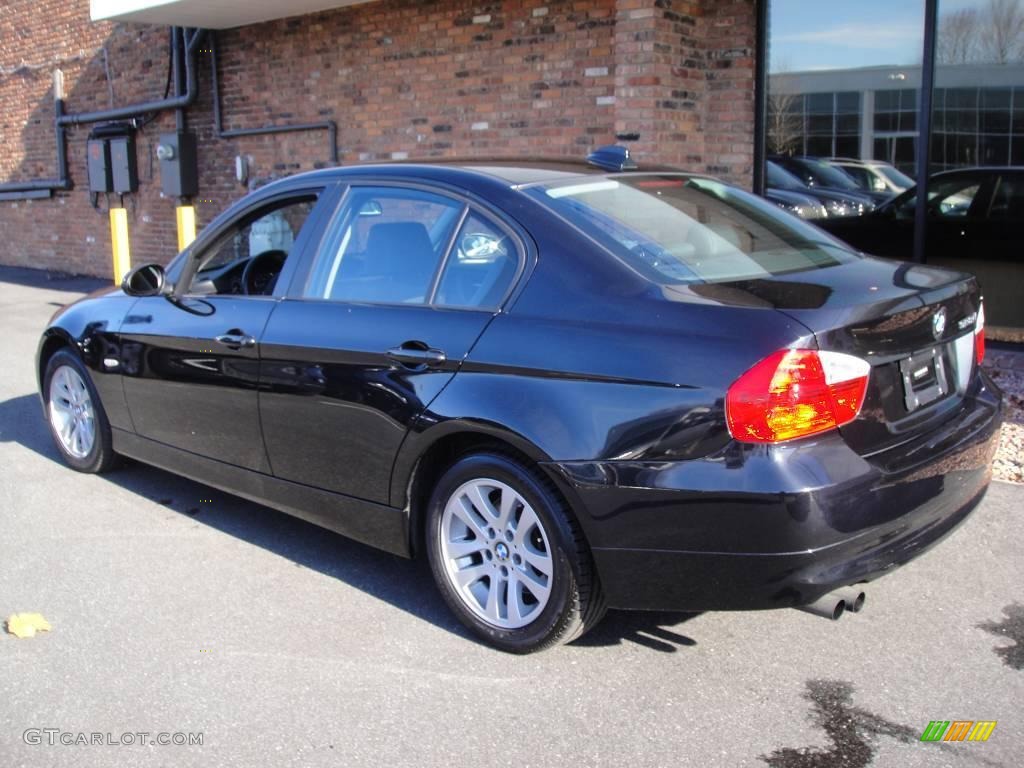 2007 3 Series 328xi Sedan - Black Sapphire Metallic / Black photo #4