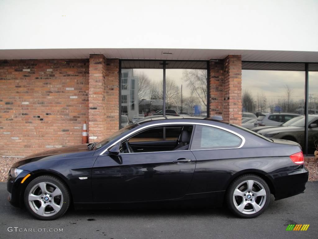 2007 3 Series 328xi Coupe - Black Sapphire Metallic / Black photo #3