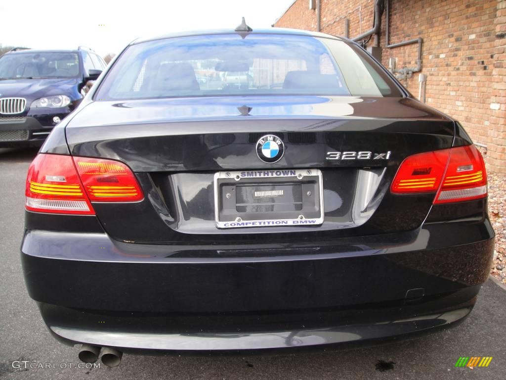 2007 3 Series 328xi Coupe - Black Sapphire Metallic / Black photo #5