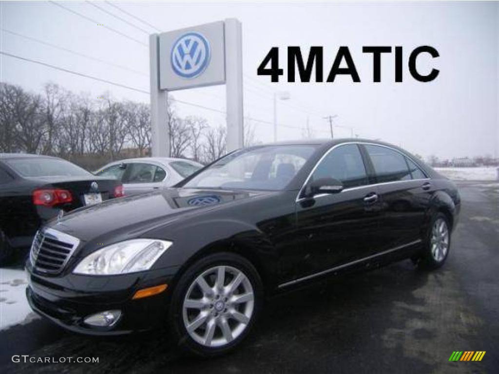 2008 S 550 4Matic Sedan - Black / Black photo #1