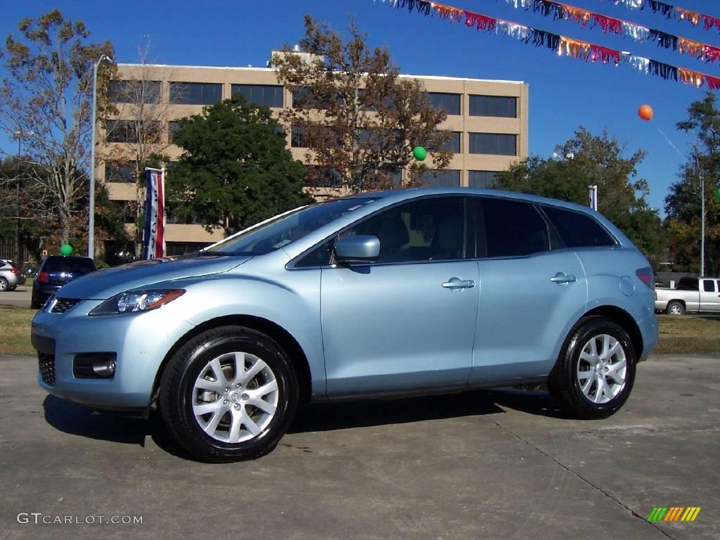 2007 CX-7 Grand Touring - Icy Blue Metallic / Sand photo #1