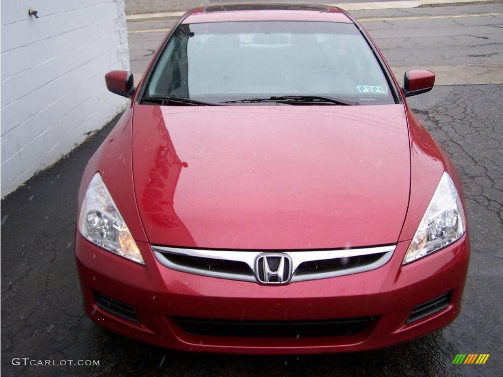 2007 Accord EX-L V6 Sedan - Moroccan Red Pearl / Gray photo #2