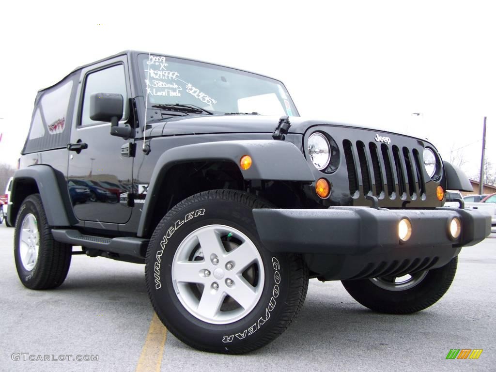 2009 Wrangler X 4x4 - Black / Dark Slate Gray/Medium Slate Gray photo #1