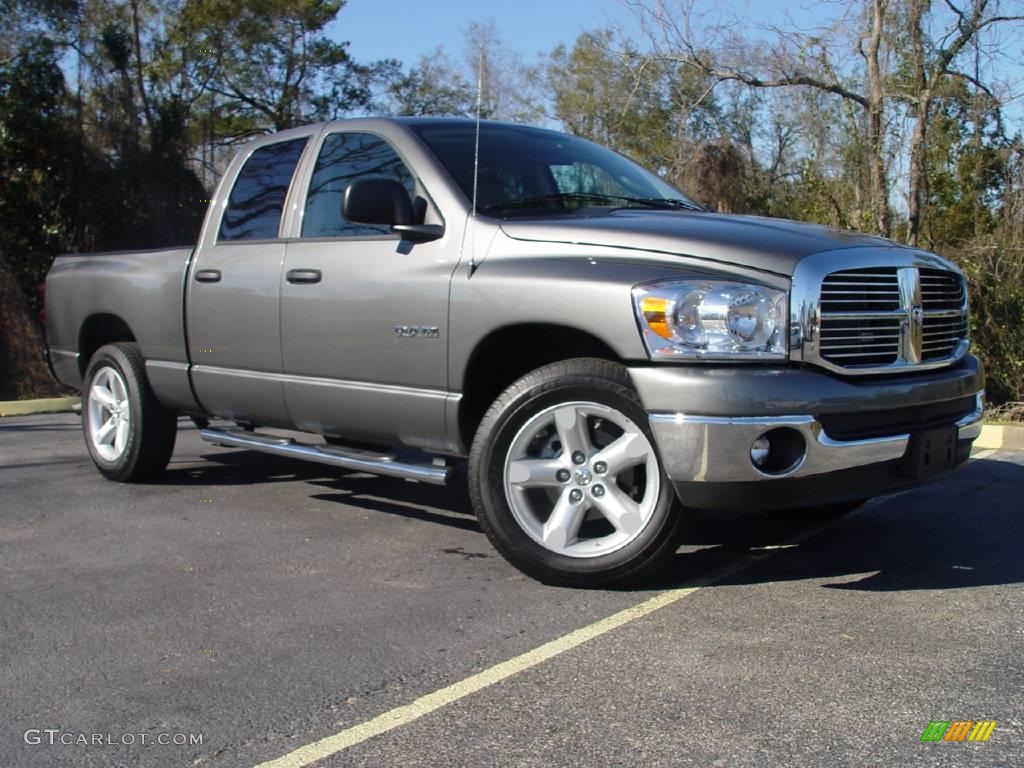 2008 Ram 1500 SLT Quad Cab - Mineral Gray Metallic / Medium Slate Gray photo #1