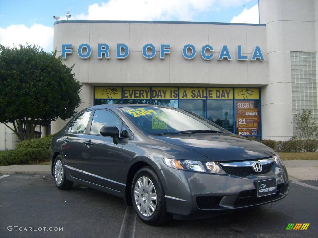 2009 Civic DX-VP Sedan - Polished Metal Metallic / Gray photo #1