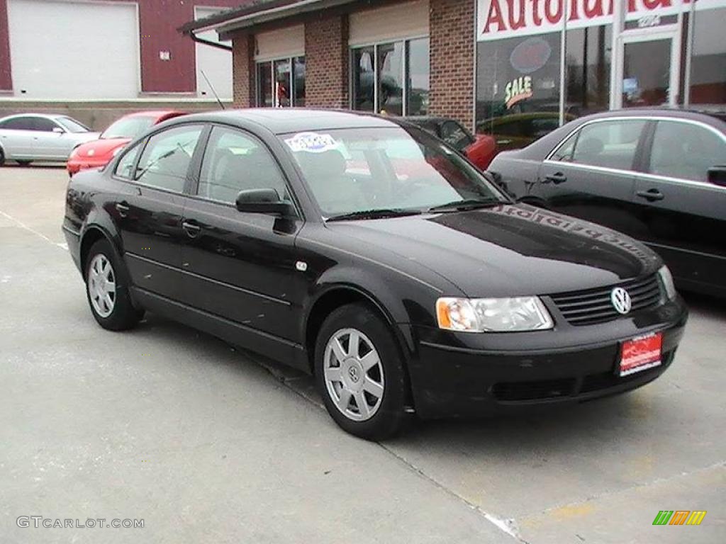 2000 Passat GLS 1.8T Sedan - Black Magic / Beige photo #3