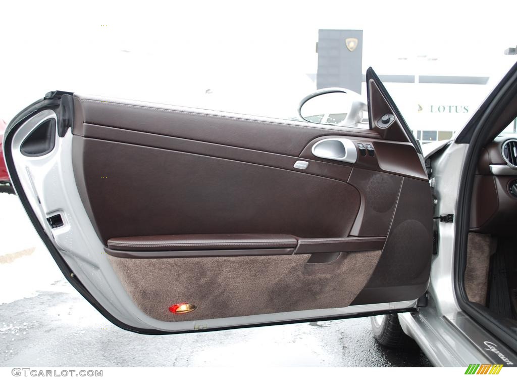2007 Porsche Cayman Standard Cayman Model Cocoa Door Panel Photo #22902110